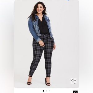Torrid Grey Plaid Pixie Pants